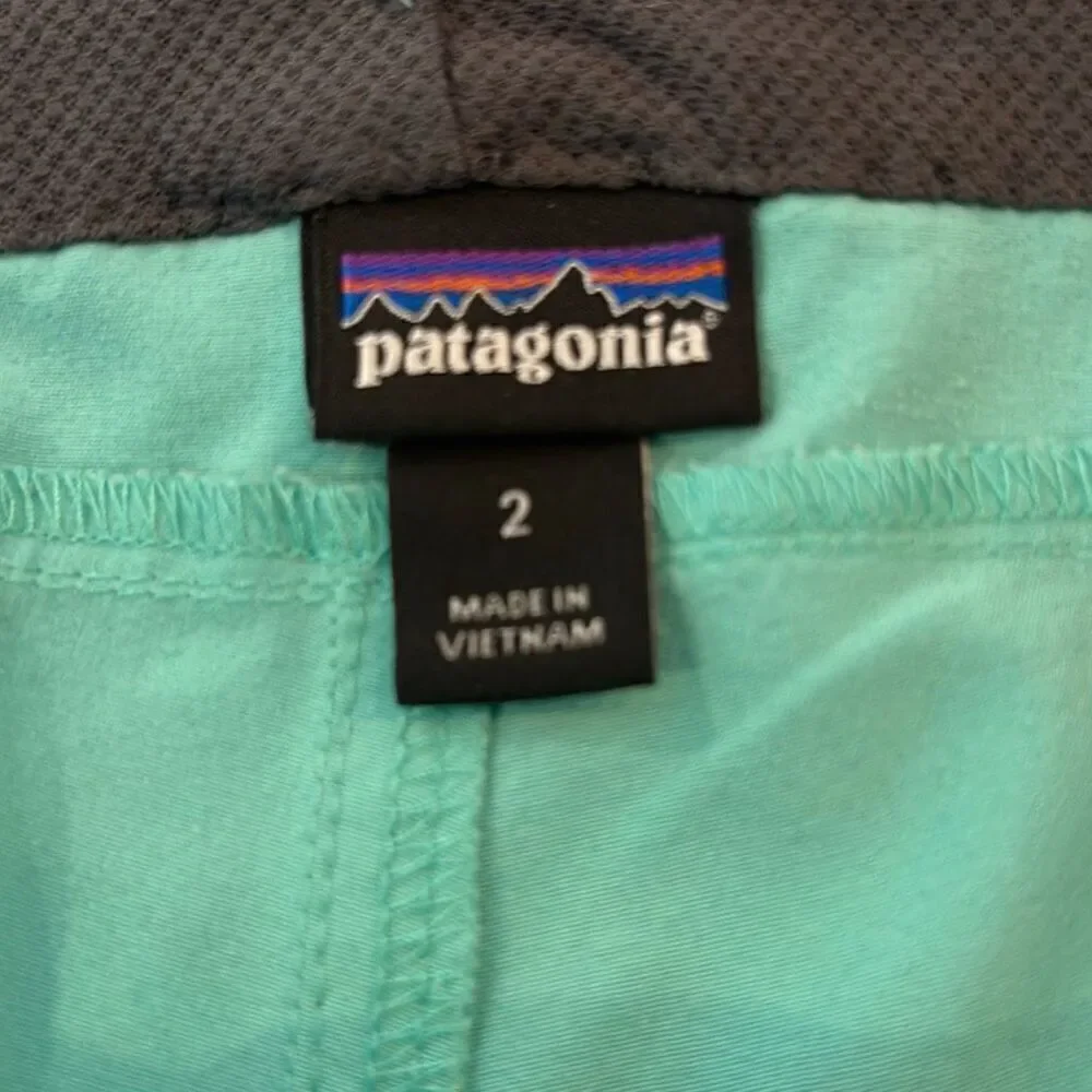 Patagonia women L shorts common threads blue XS/2